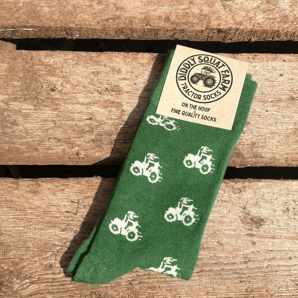Green Tractor Socks