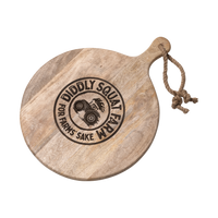 Diddly Large Round Chopping Board - Tractor