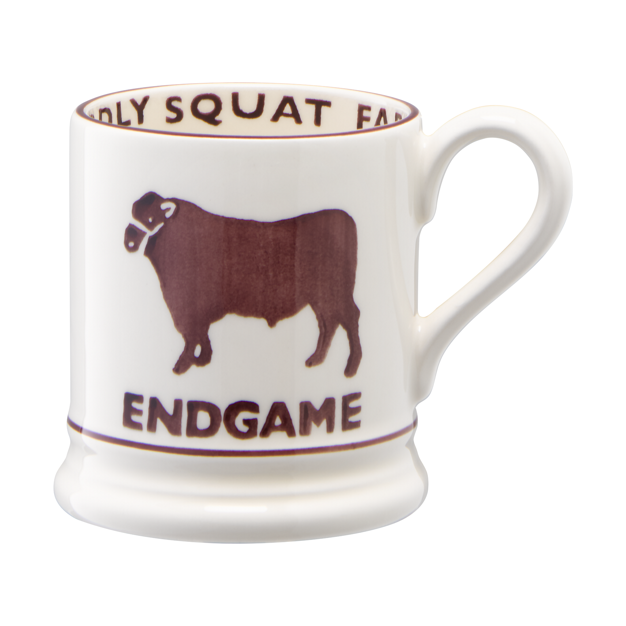 Emma Bridgewater x Diddly Squat Endgame Bull 1/2 Pint Mug