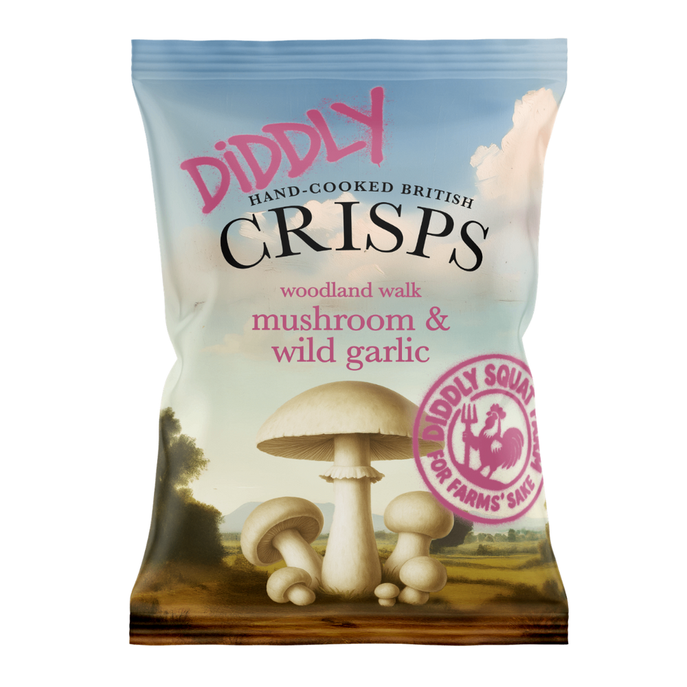 1 x 40g pack of Mushroom & Garlic Crisps