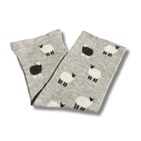 Grey Knitted Sheep Scarf