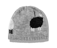 Grey Knitted Sheep Hat