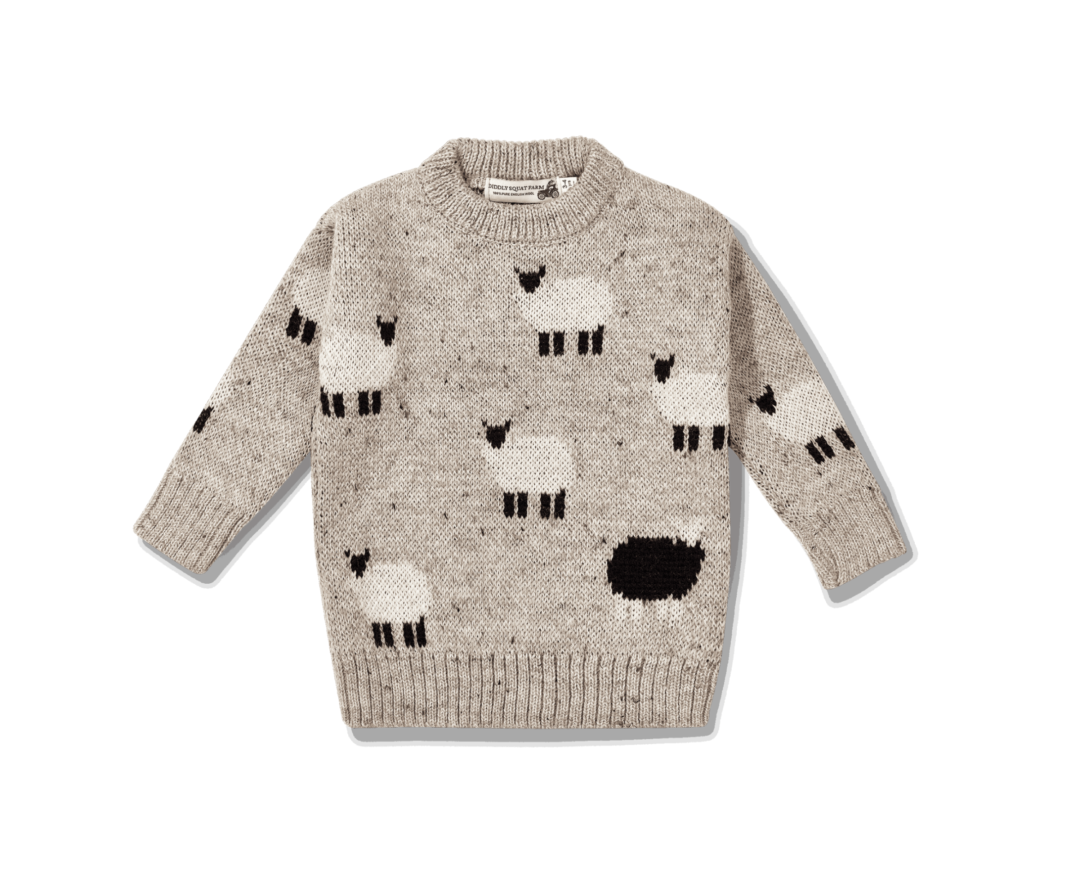 Kids Oatmeal Sheep Knit Jumper
