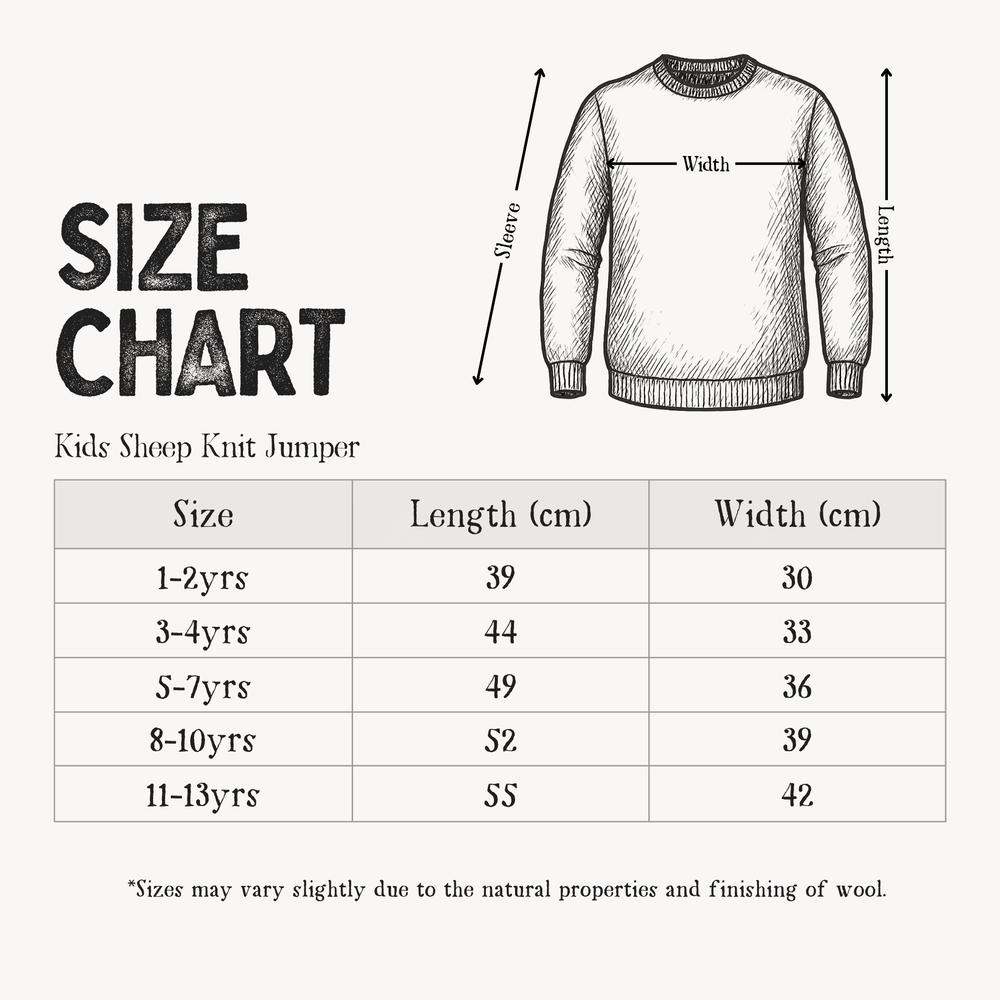 Kids Oatmeal Sheep Knit Jumper