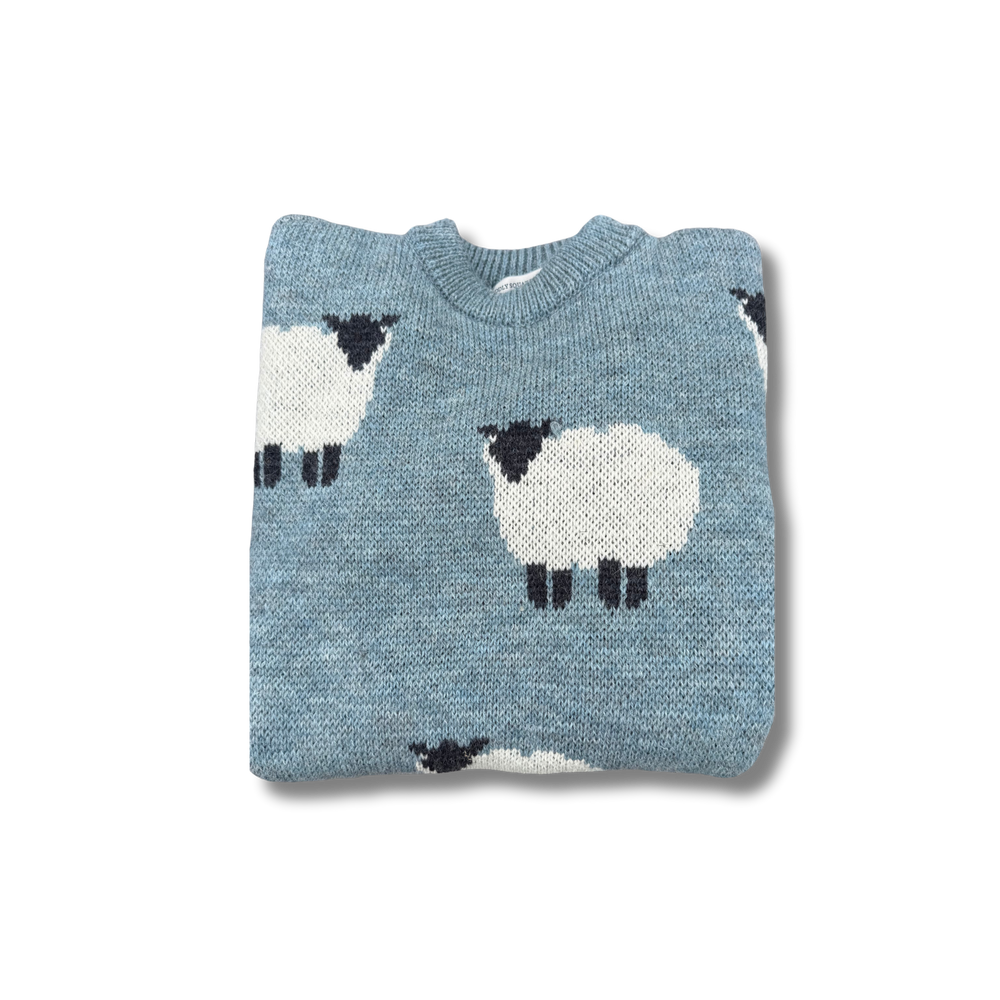 Blue Sheep Knit Jumper