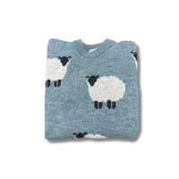 Blue Sheep Knit Jumper