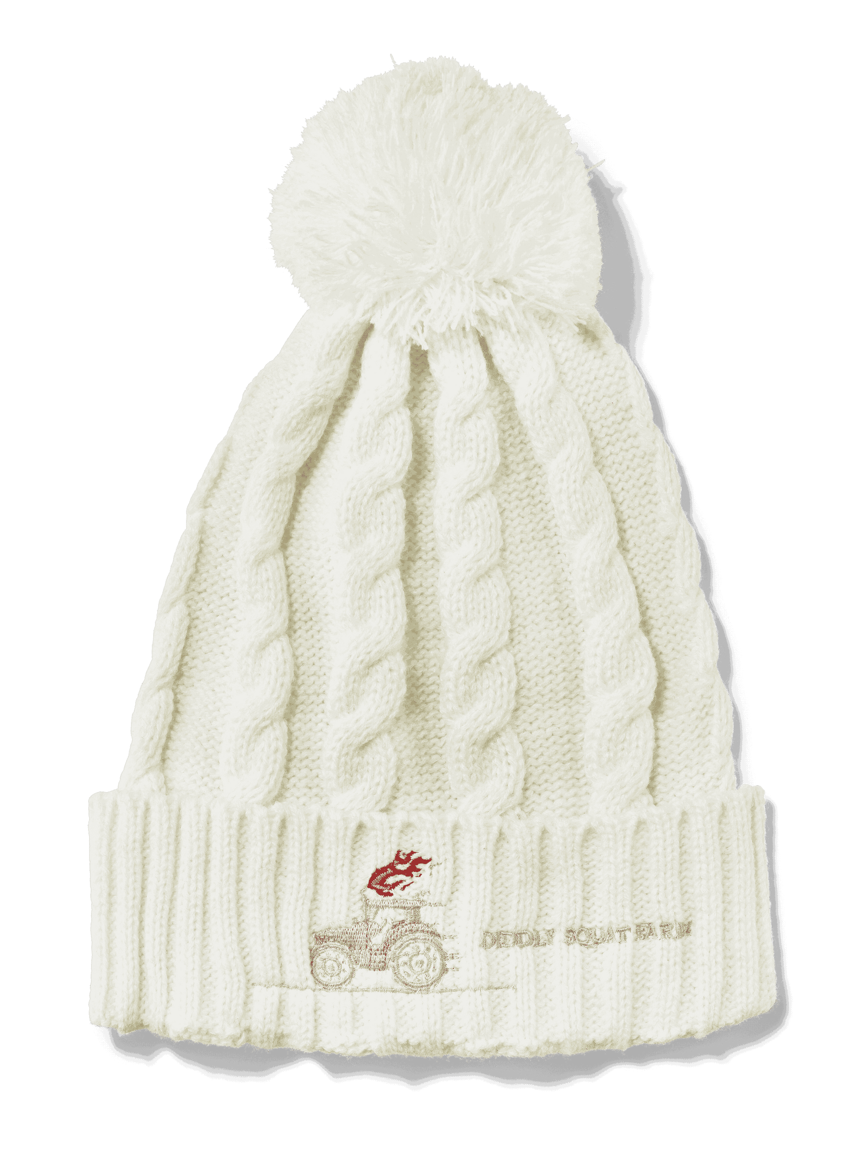 Cream Bobble Beanie