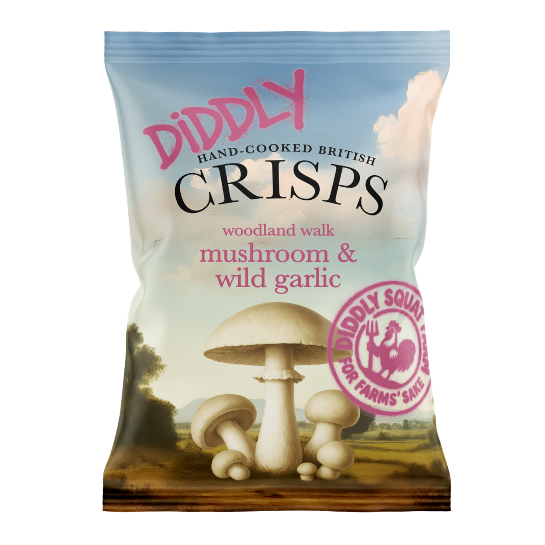 1 x 40g pack of Mushroom & Garlic Crisps