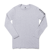 Grey Long Sleeved Distressed T-shirt