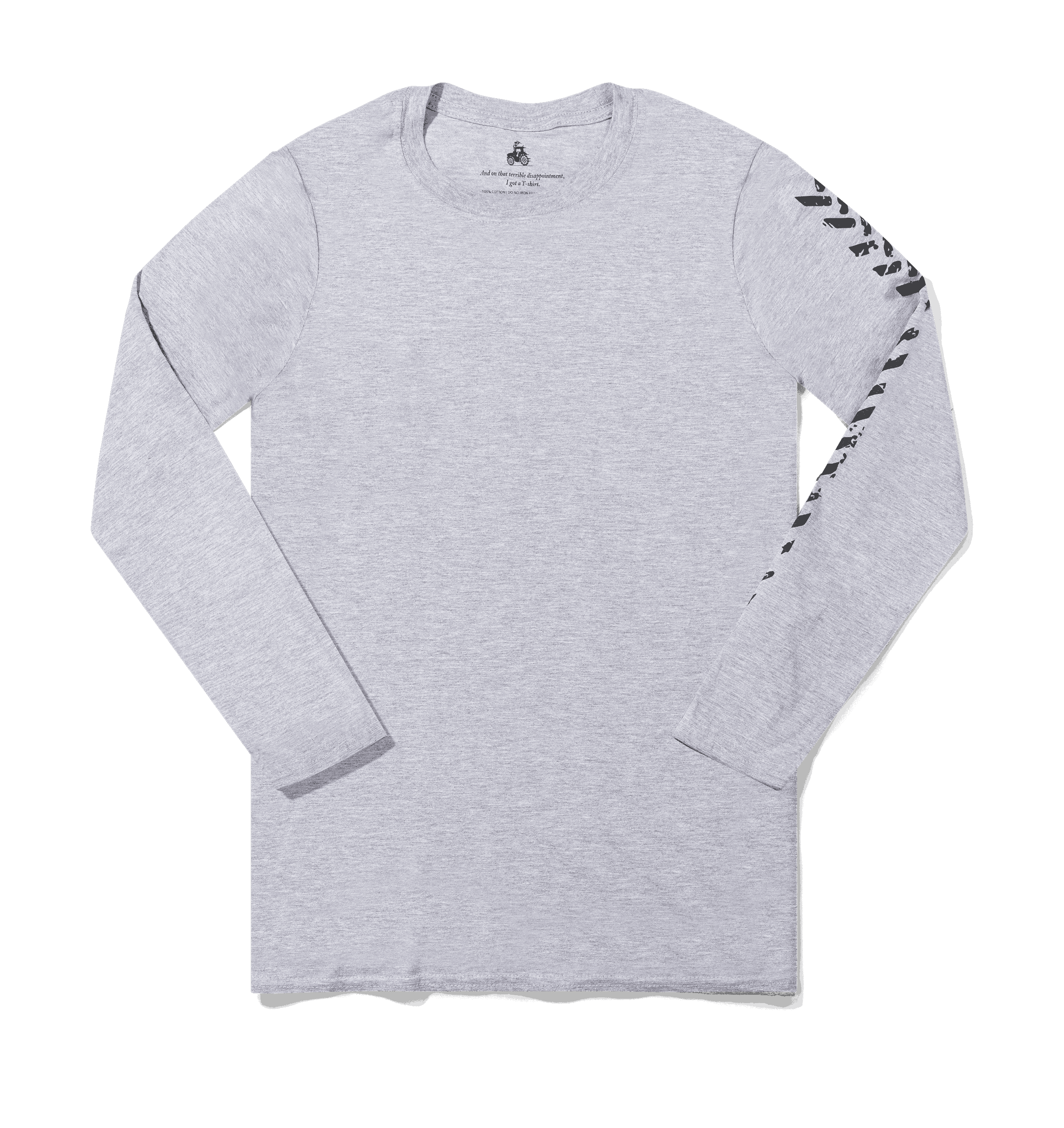 Grey Long Sleeved Distressed T-shirt