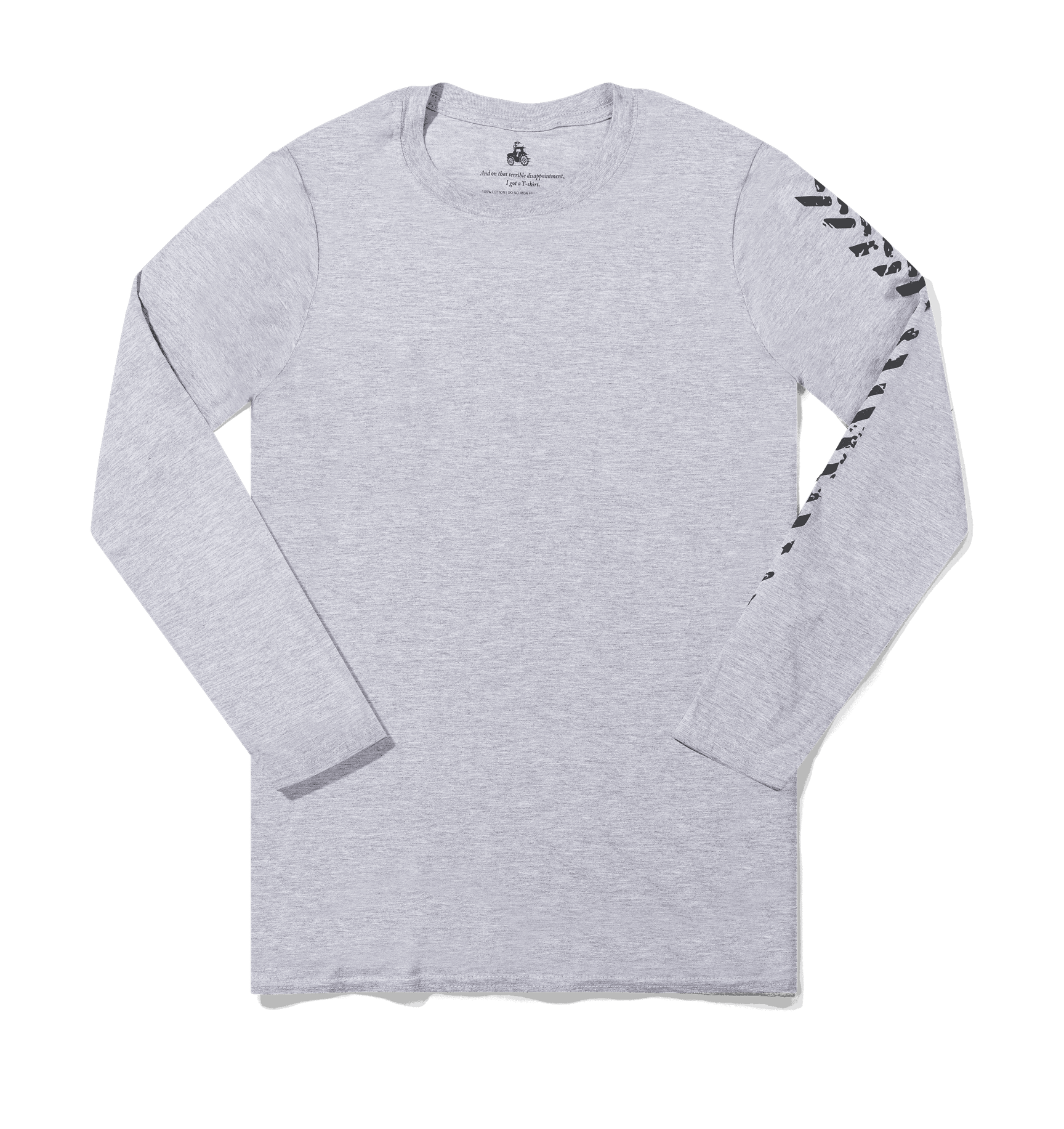 Grey Long Sleeved Distressed T-shirt