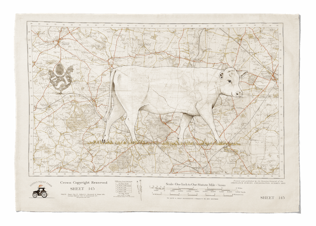 Pepper and Map Tea Towel