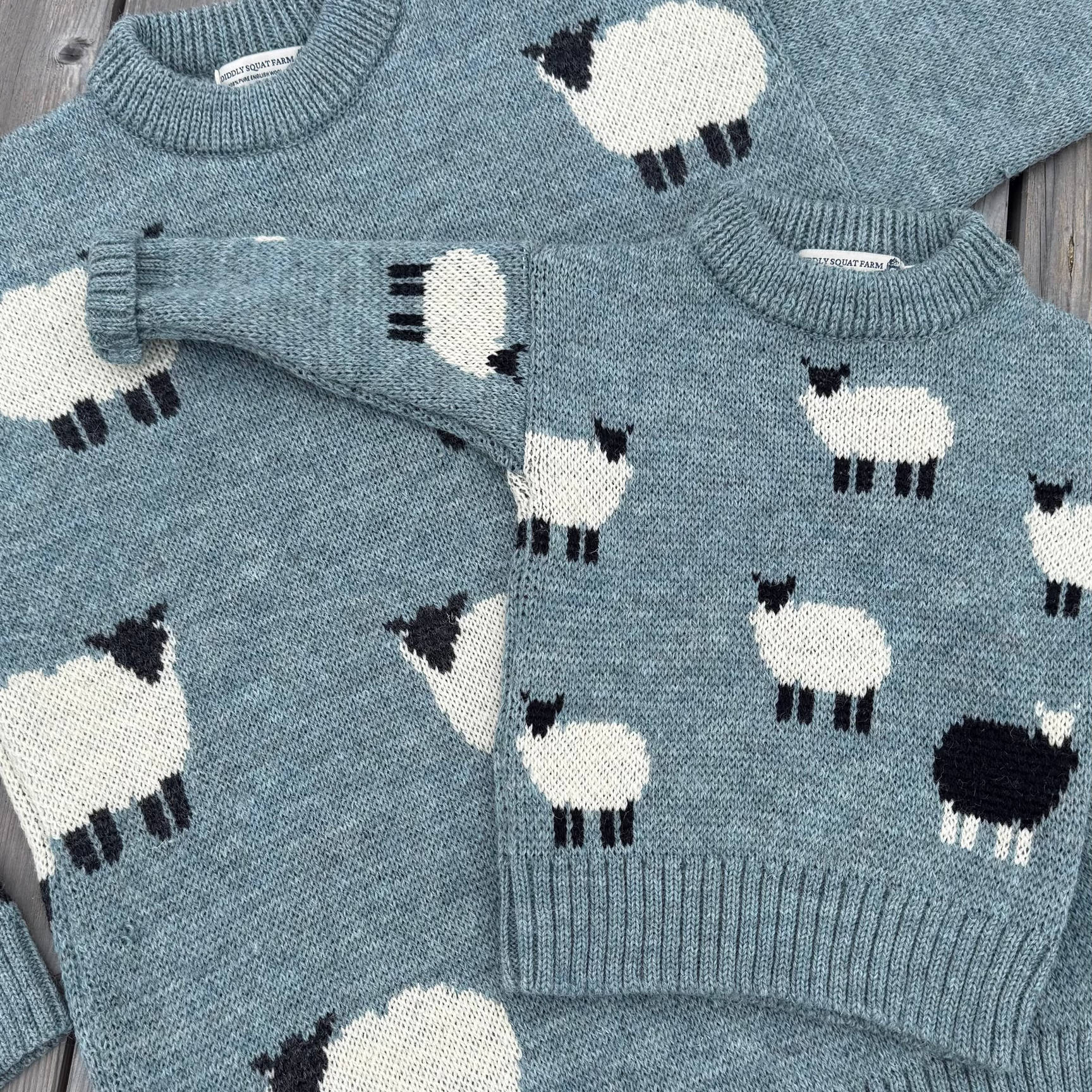 Kids Blue Sheep Knit Jumper