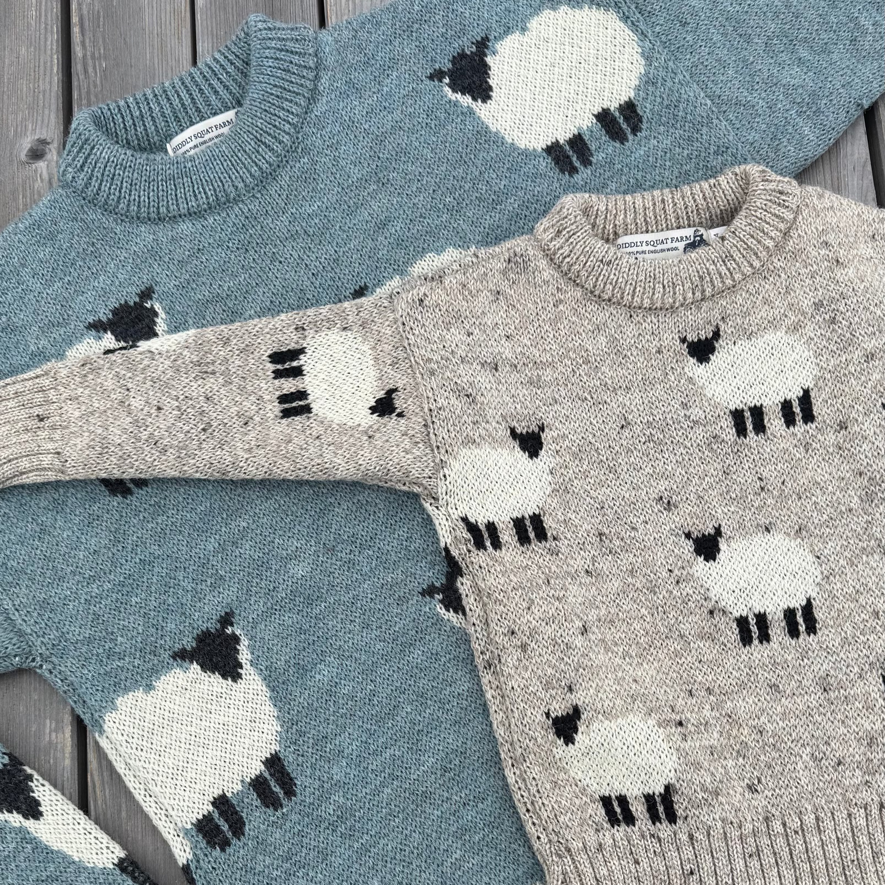 Blue Sheep Knit Jumper