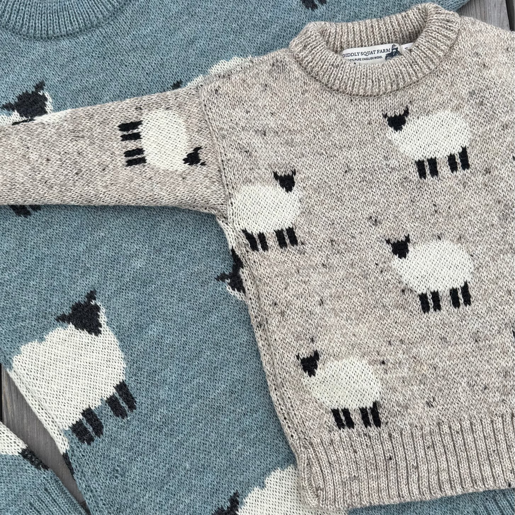 Kids Oatmeal Sheep Knit Jumper