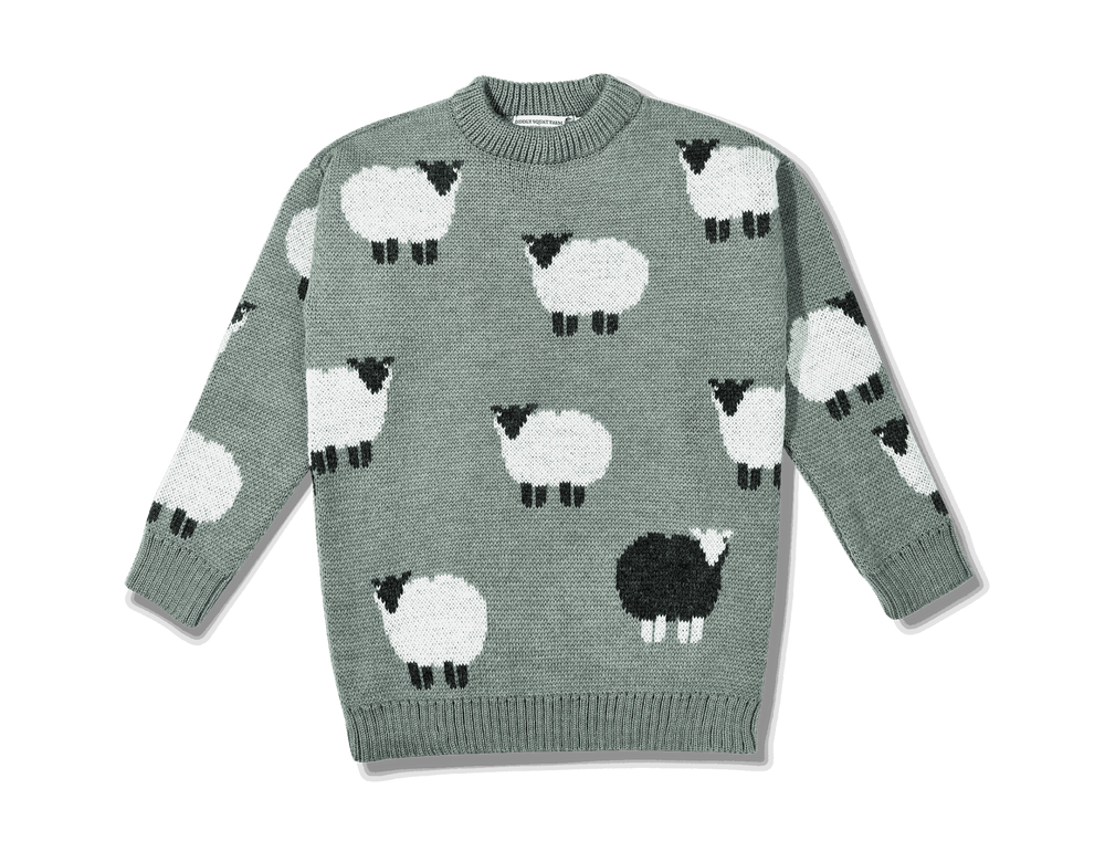 Green Sheep Knit Jumper