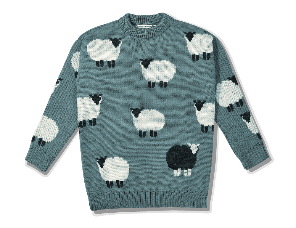 Blue Sheep Knit Jumper