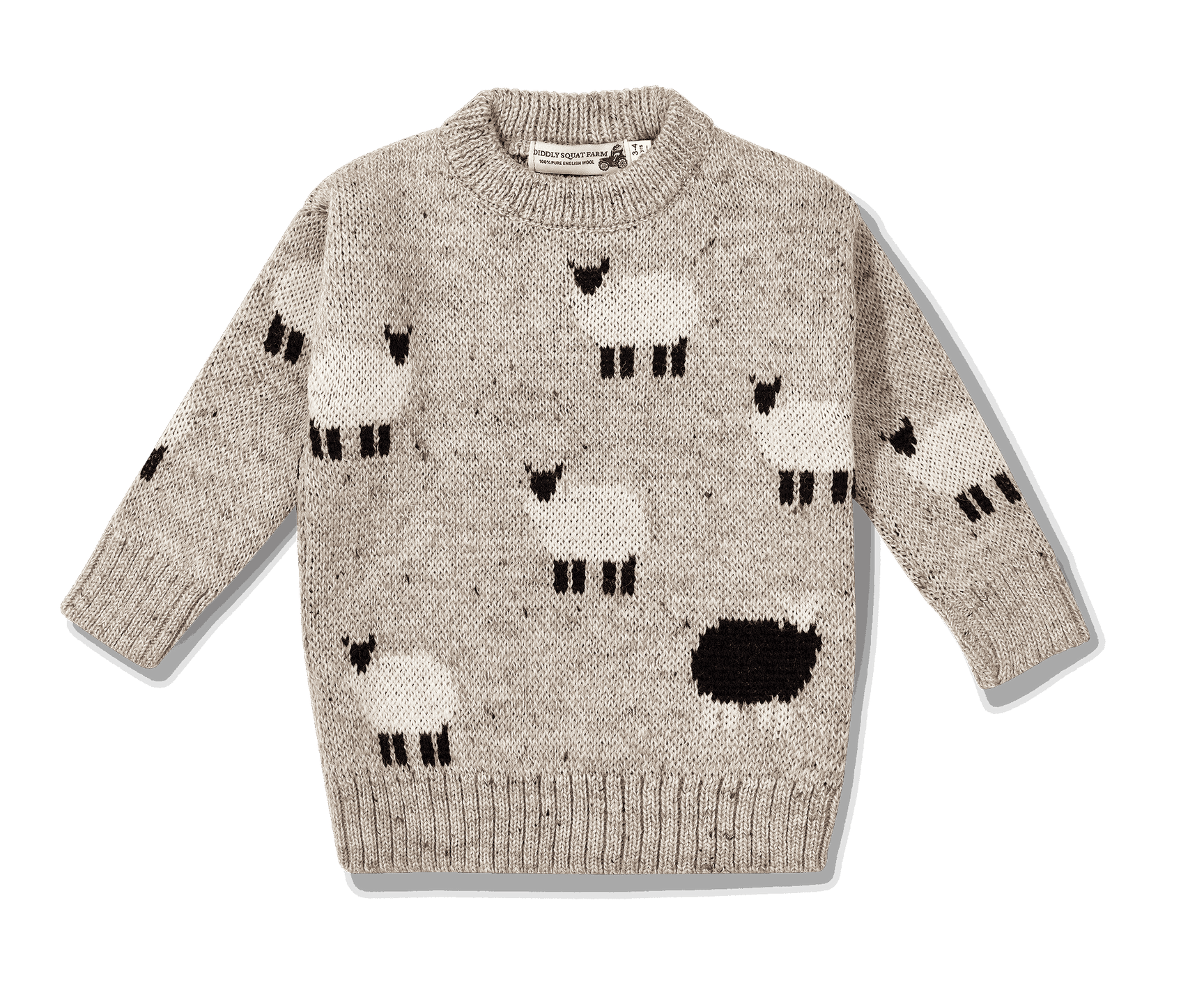 Kids Oatmeal Sheep Knit Jumper