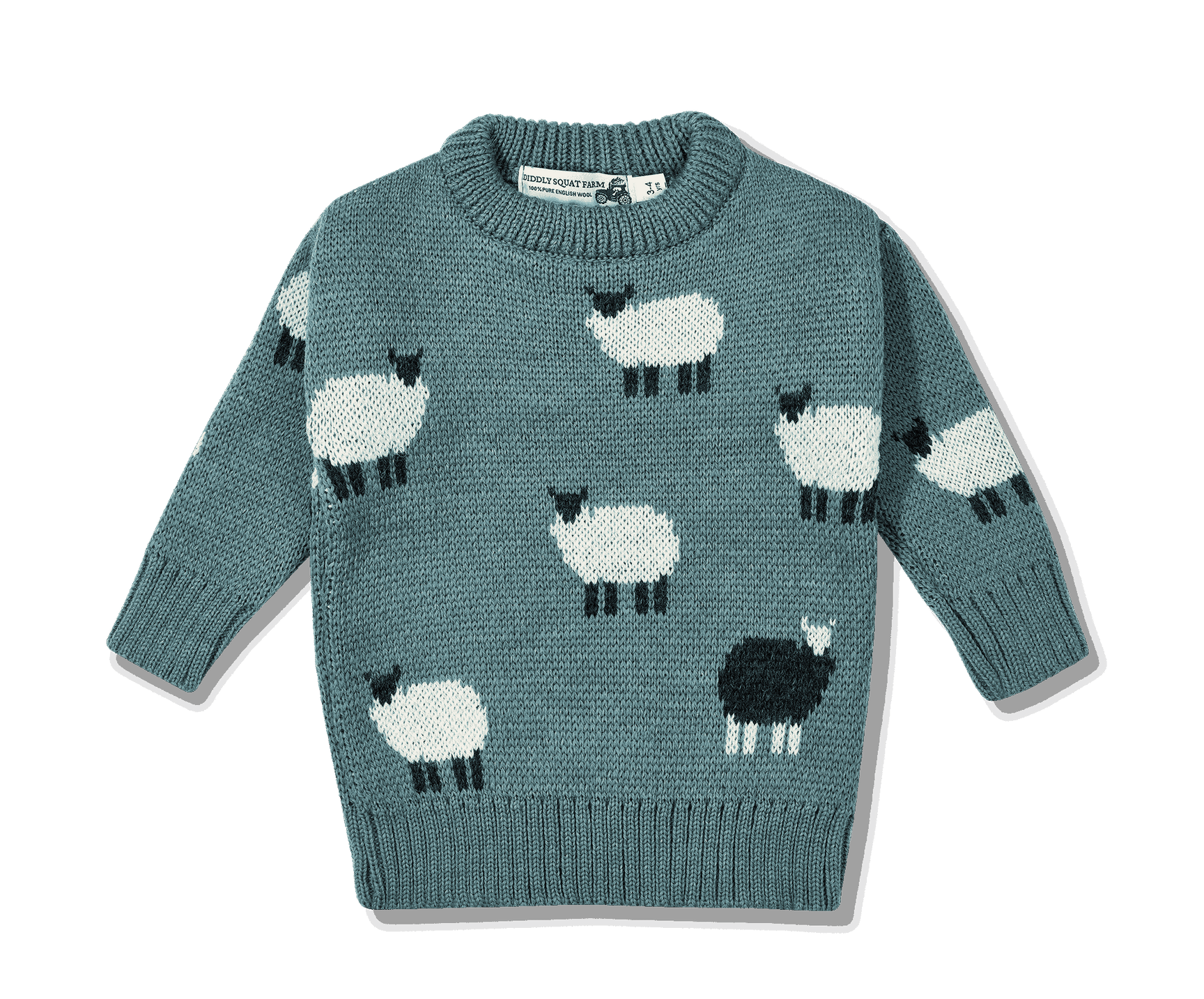 Kids Blue Sheep Knit Jumper