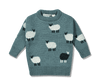 Kids Blue Sheep Knit Jumper