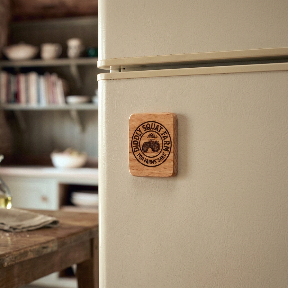 Wooden Fridge Magnet - Tractor