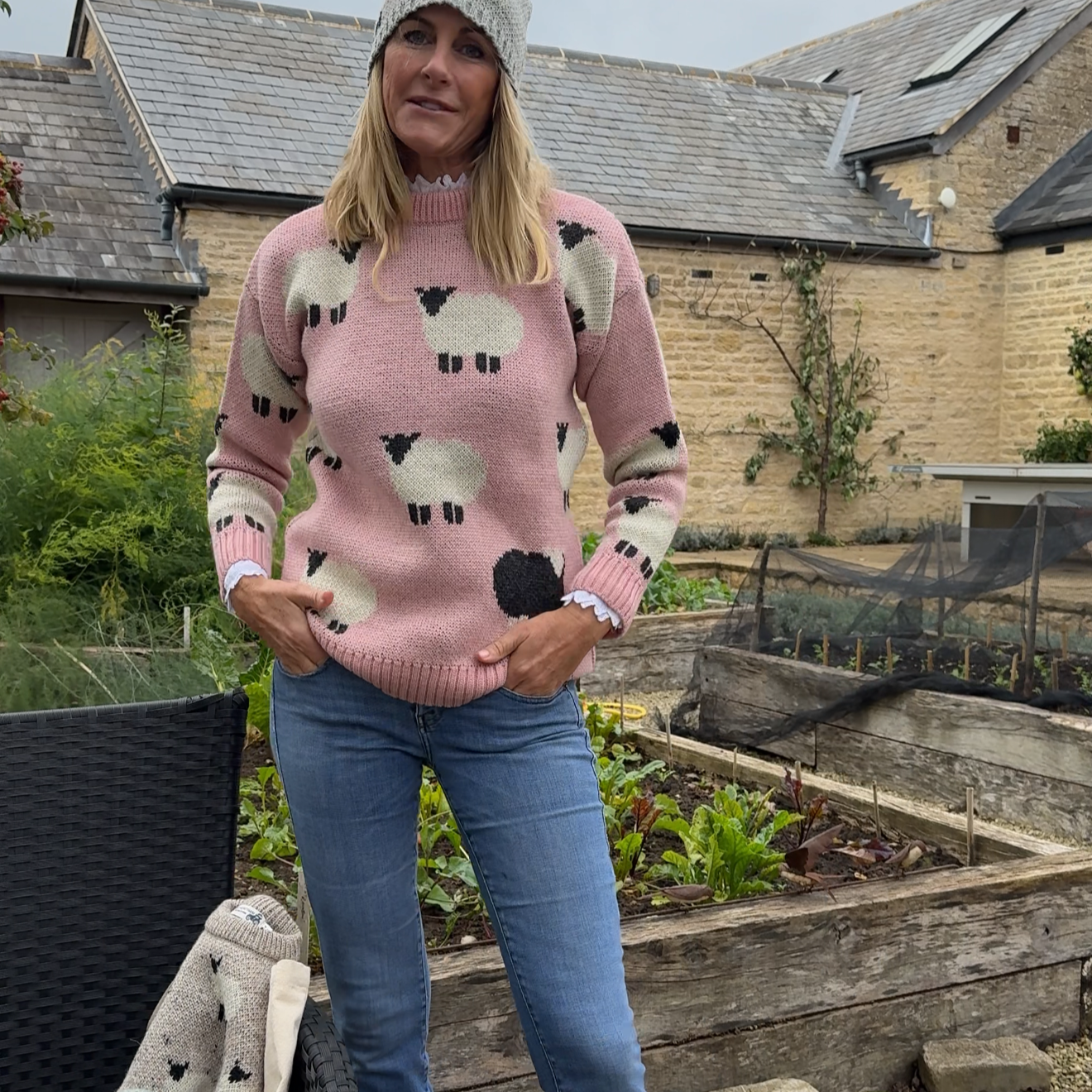 Pink Sheep Knit Jumper