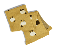 Mustard Sheep Knit Scarf