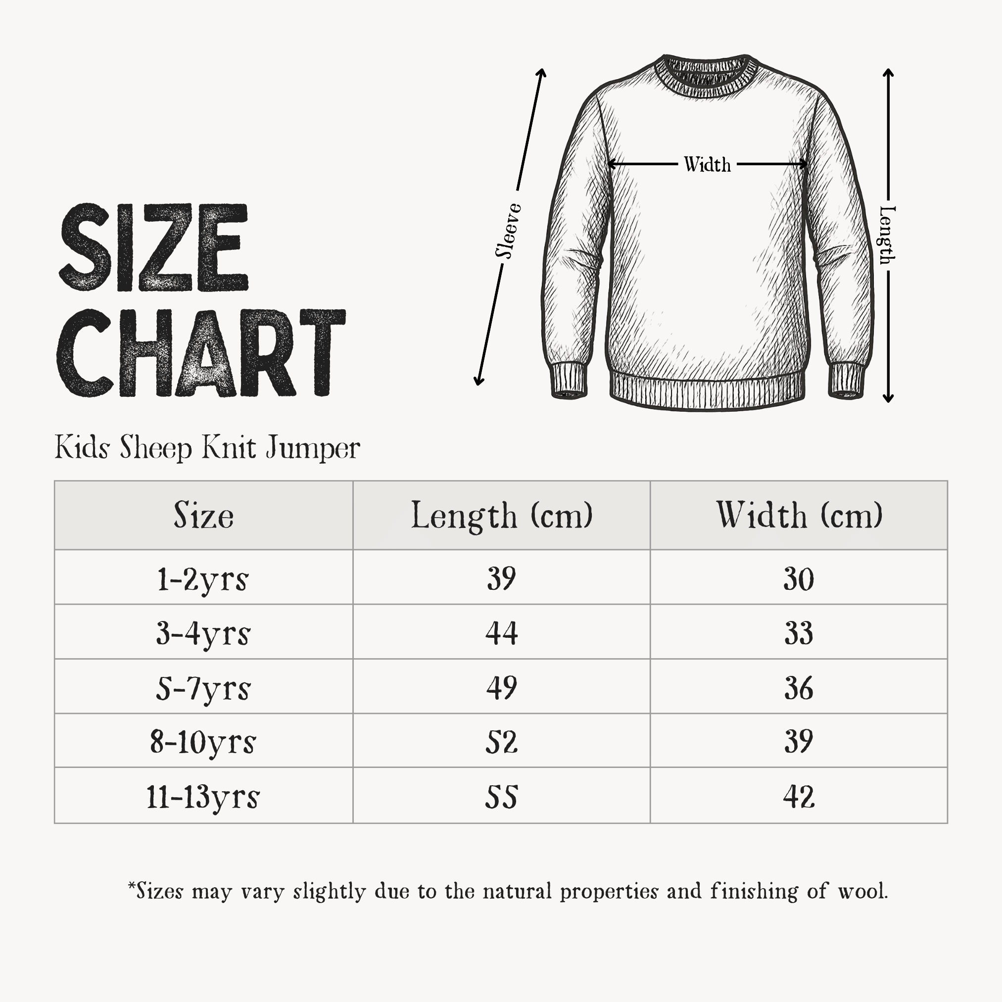 Kids Oatmeal Sheep Knit Jumper