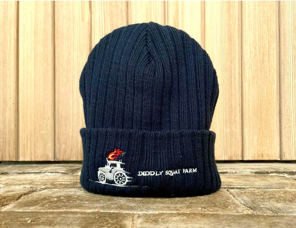 Navy Ribbed Beanie