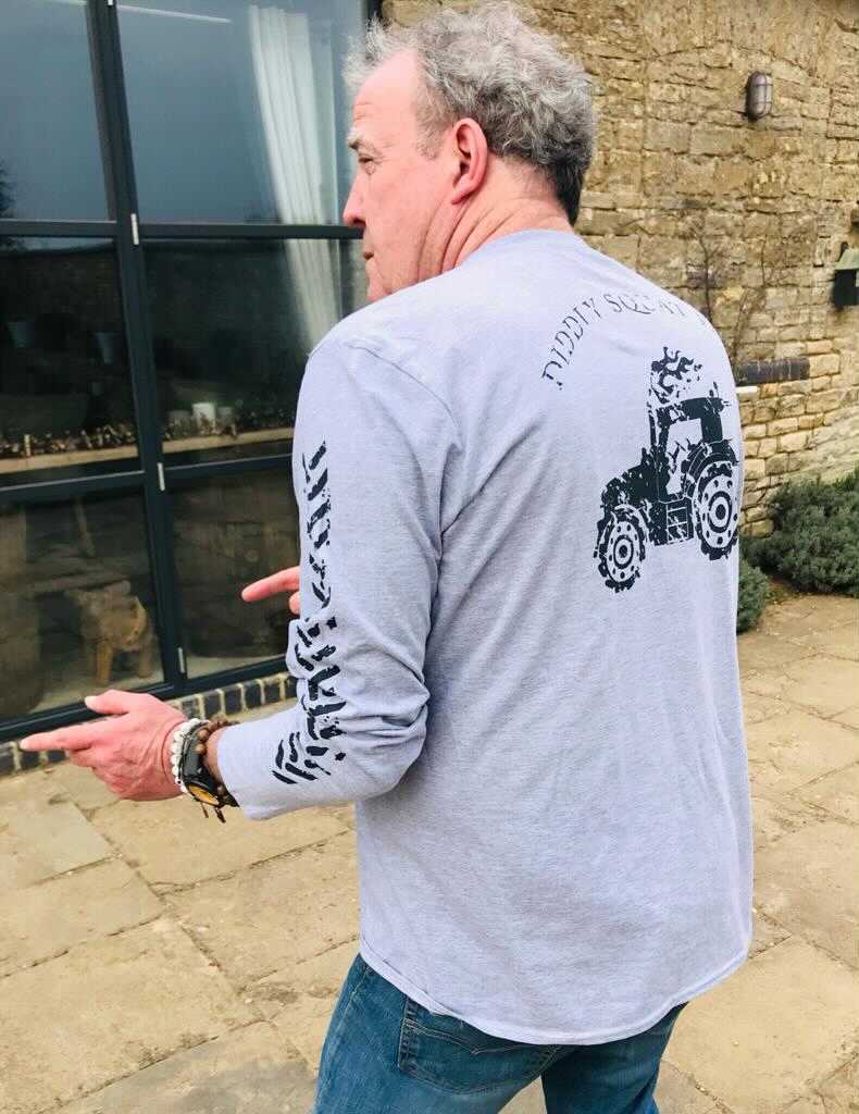 Grey Long Sleeved Distressed T-shirt